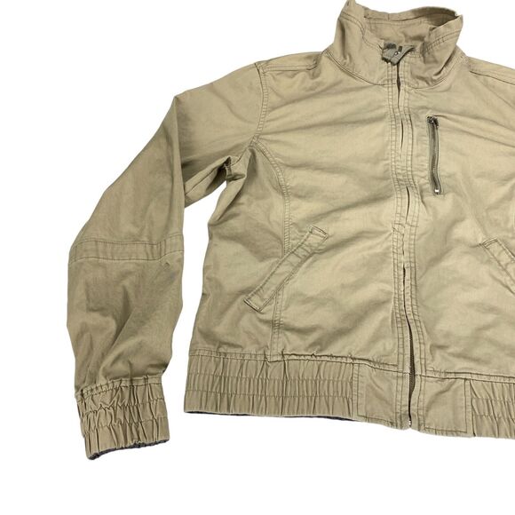 Columbia Jacket Womens Large Tan Lined Long Sleeve Mock Neck Full Zip Front - Picture 12 of 16